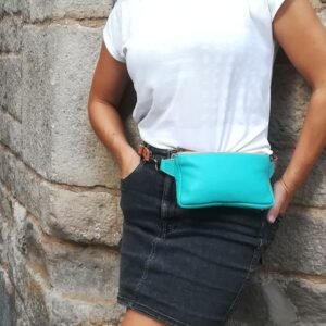 teal fanny pack