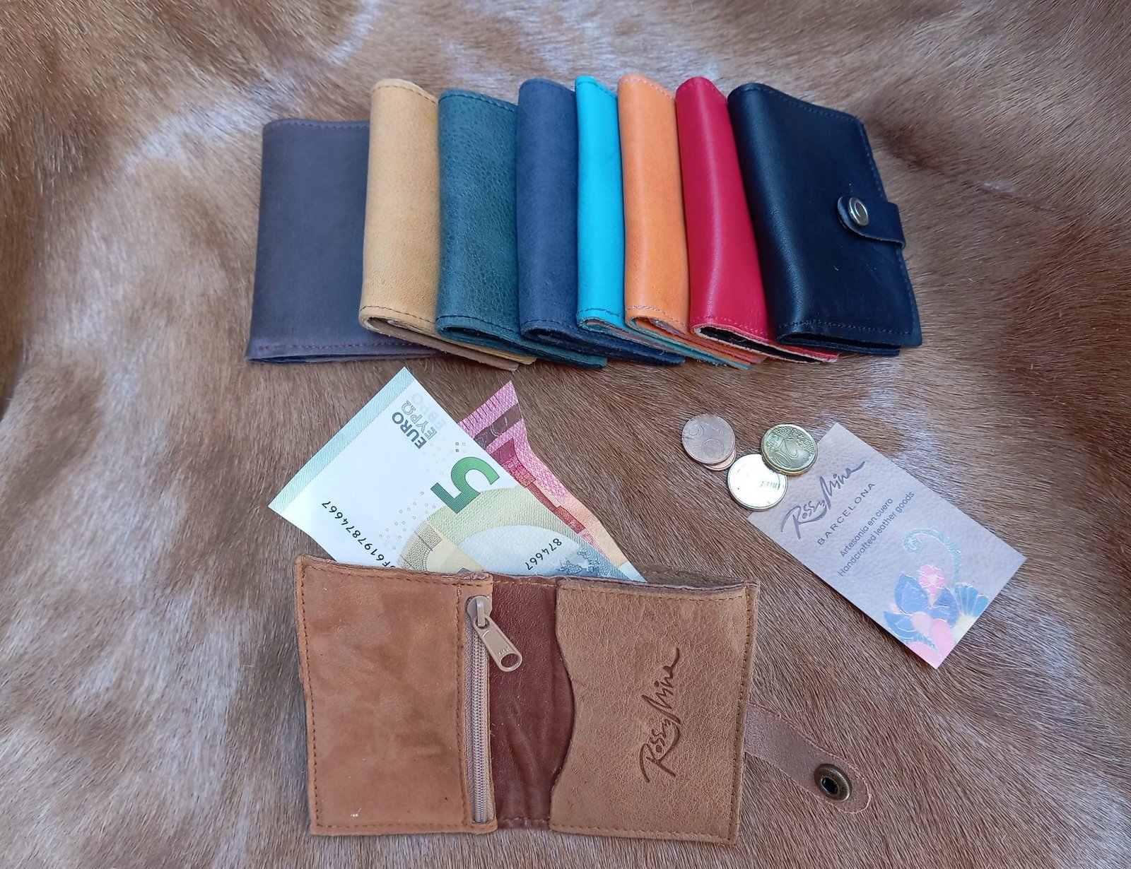 compact leather wallets
