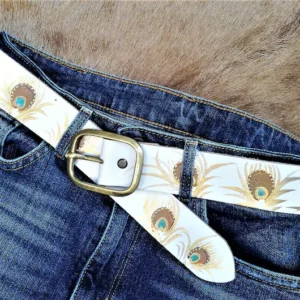 White belt with flowers