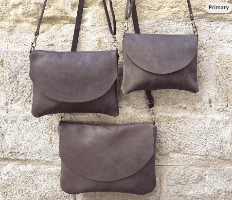 brown leather bag