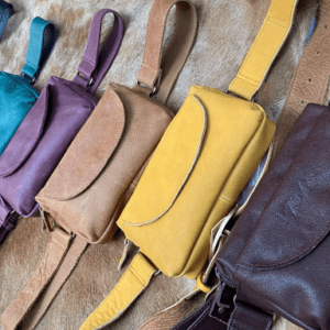 sac banane en cuir