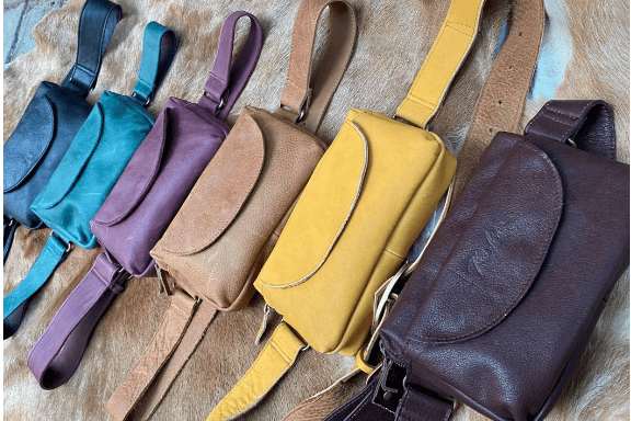 belt leather bag