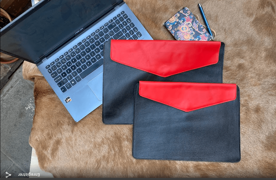 Leather laptop case