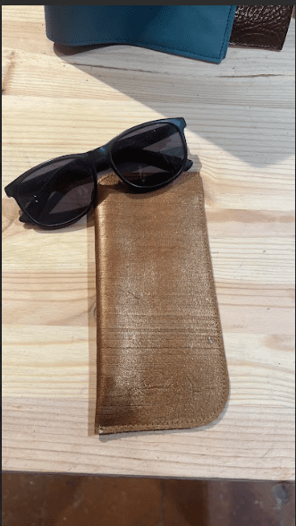 Handmade leather case for glasses portable glasses case