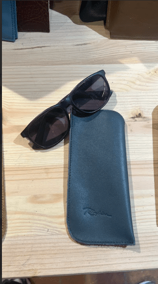 Handmade leather case for glasses portable glasses case