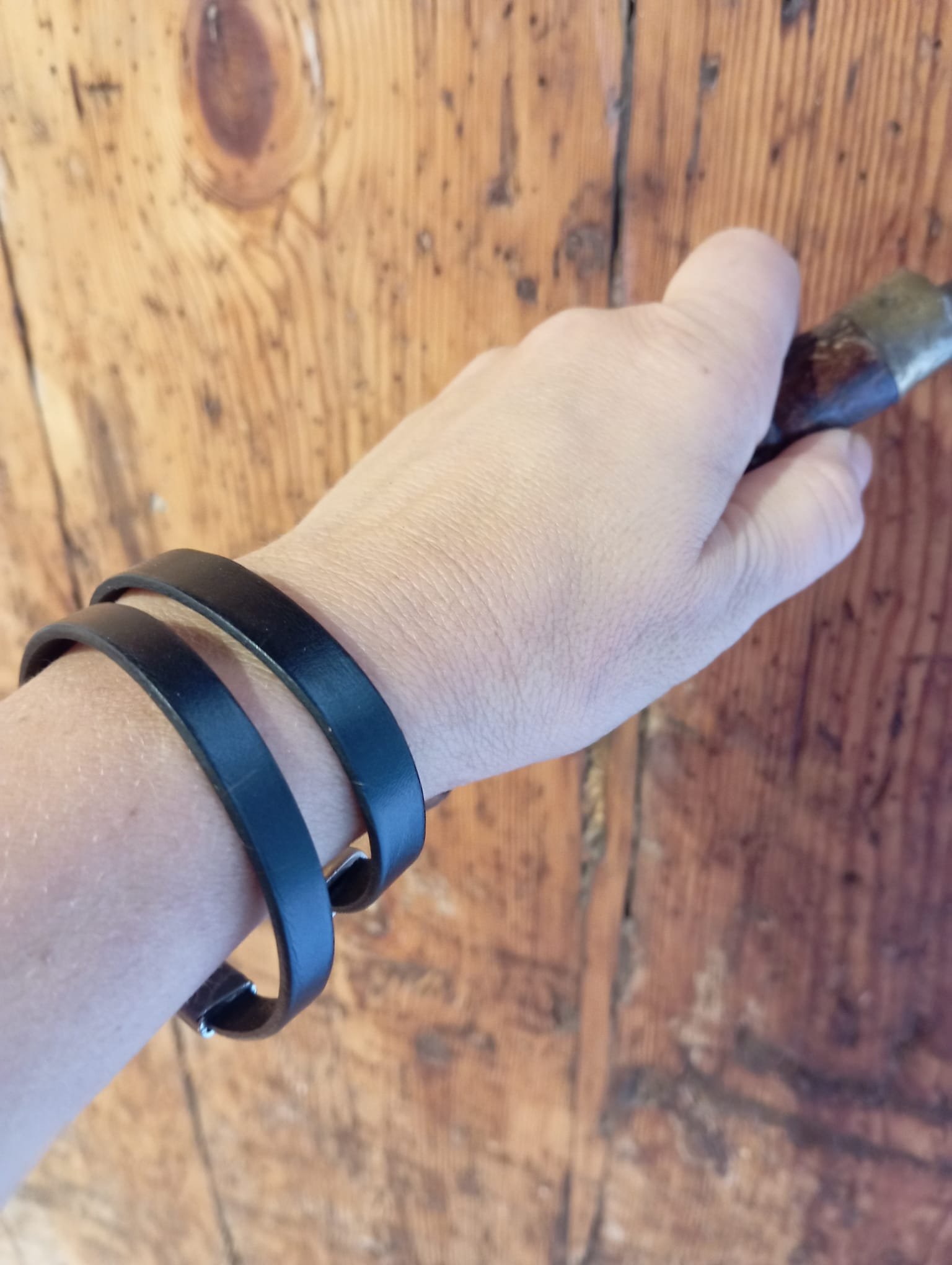 Pulsera cuero plano